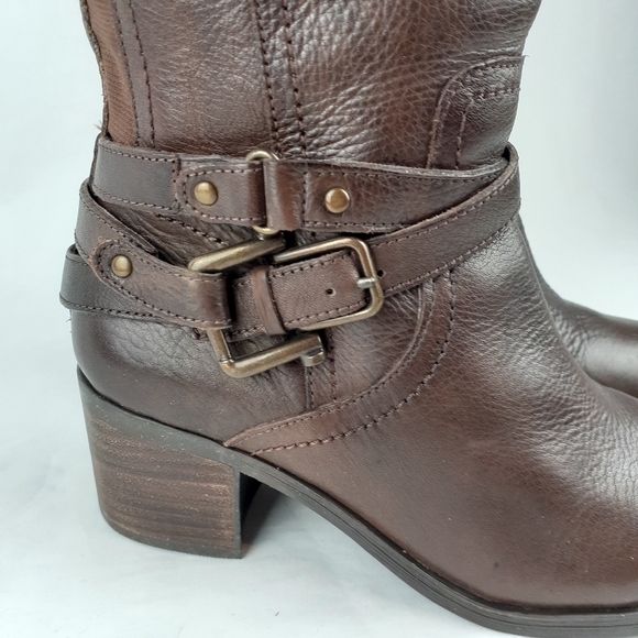 Marc Fisher Kacee Leather Riding Boots Brown NWOT - Picture 8 of 11